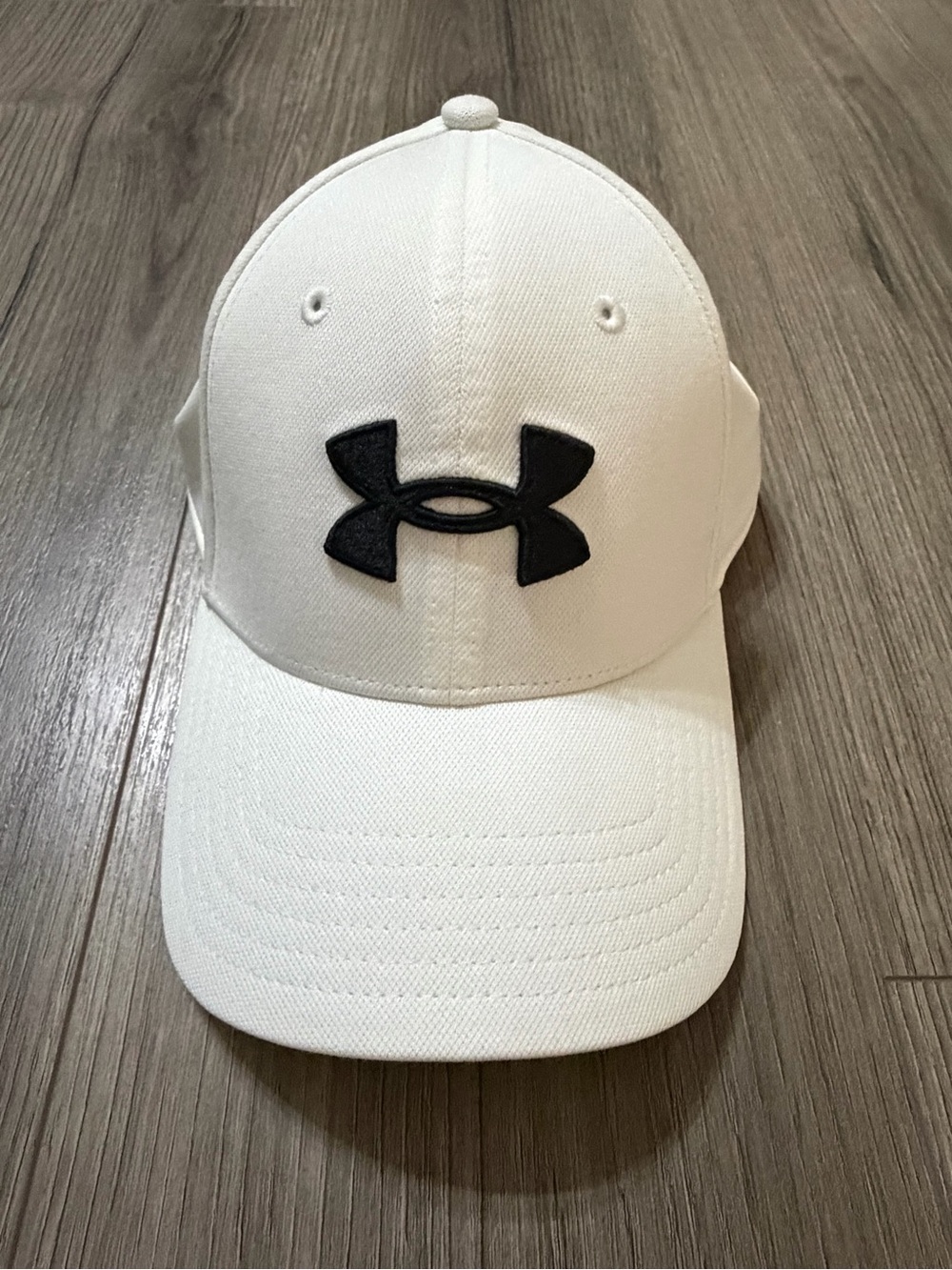 Under Armour White Hat with Black Logo